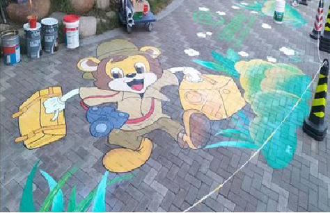 安陆夏季画地面彩绘会遇到的问题