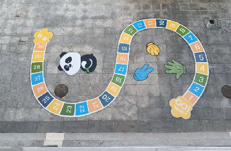 安陆地面游戏彩绘