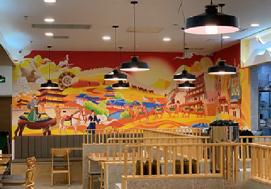 安陆商业空间彩绘介绍。