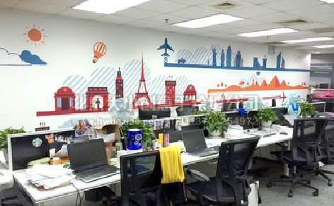 安陆教你设计办公室墙绘的方法。