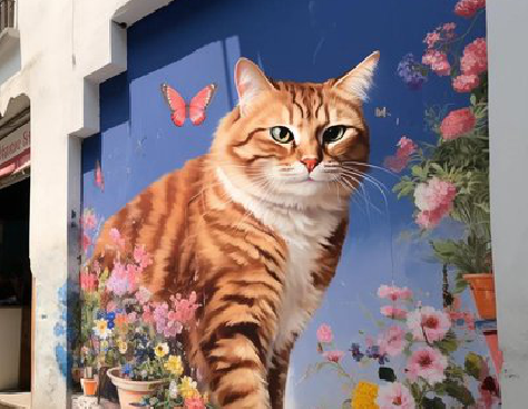 安陆自己绘制有个性的手绘墙