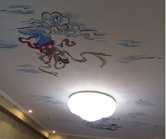 安陆如何快速绘制天花板上的手绘墙？