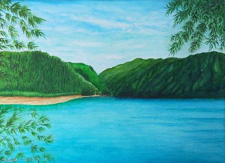 安陆在墙绘中，如何绘画绿水青山？