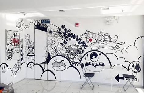 安陆手绘墙并非传统涂鸦。